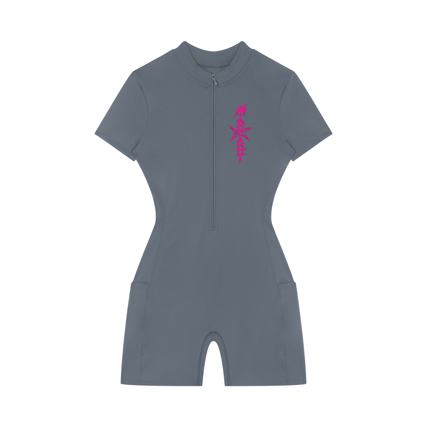 Women's Quarter-Zip Short Sleeve Romper