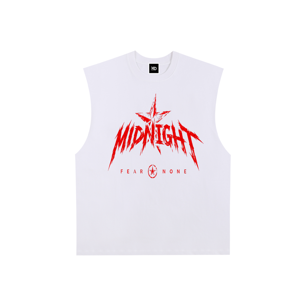 Raw Edge Cotton Tank Top