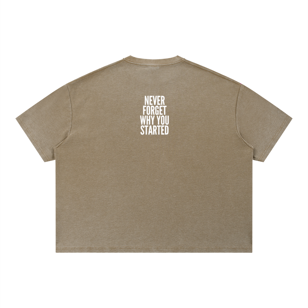 Unisex Vintage Wash Sunfade Boxy Waffle T-Shirt