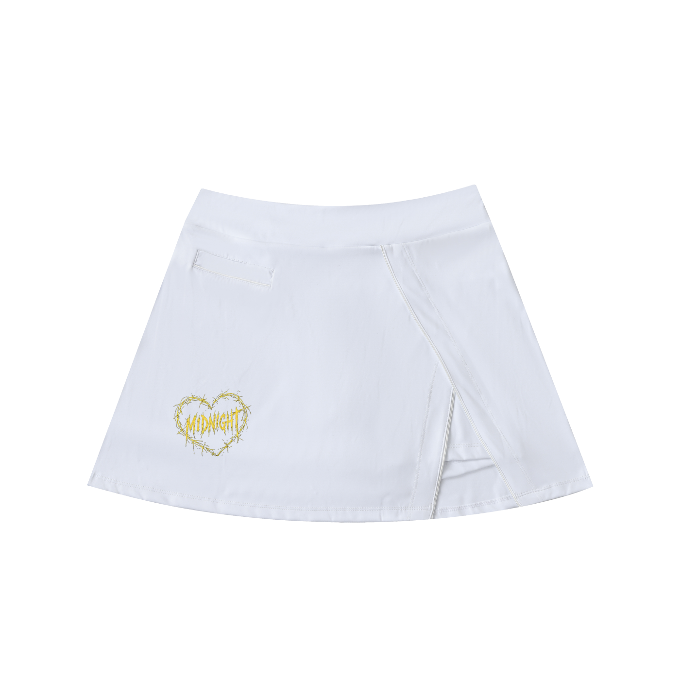 High-Waist Pocketed A-Line Skirt
