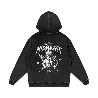 Snow Washed Loose Cotton Hoodie