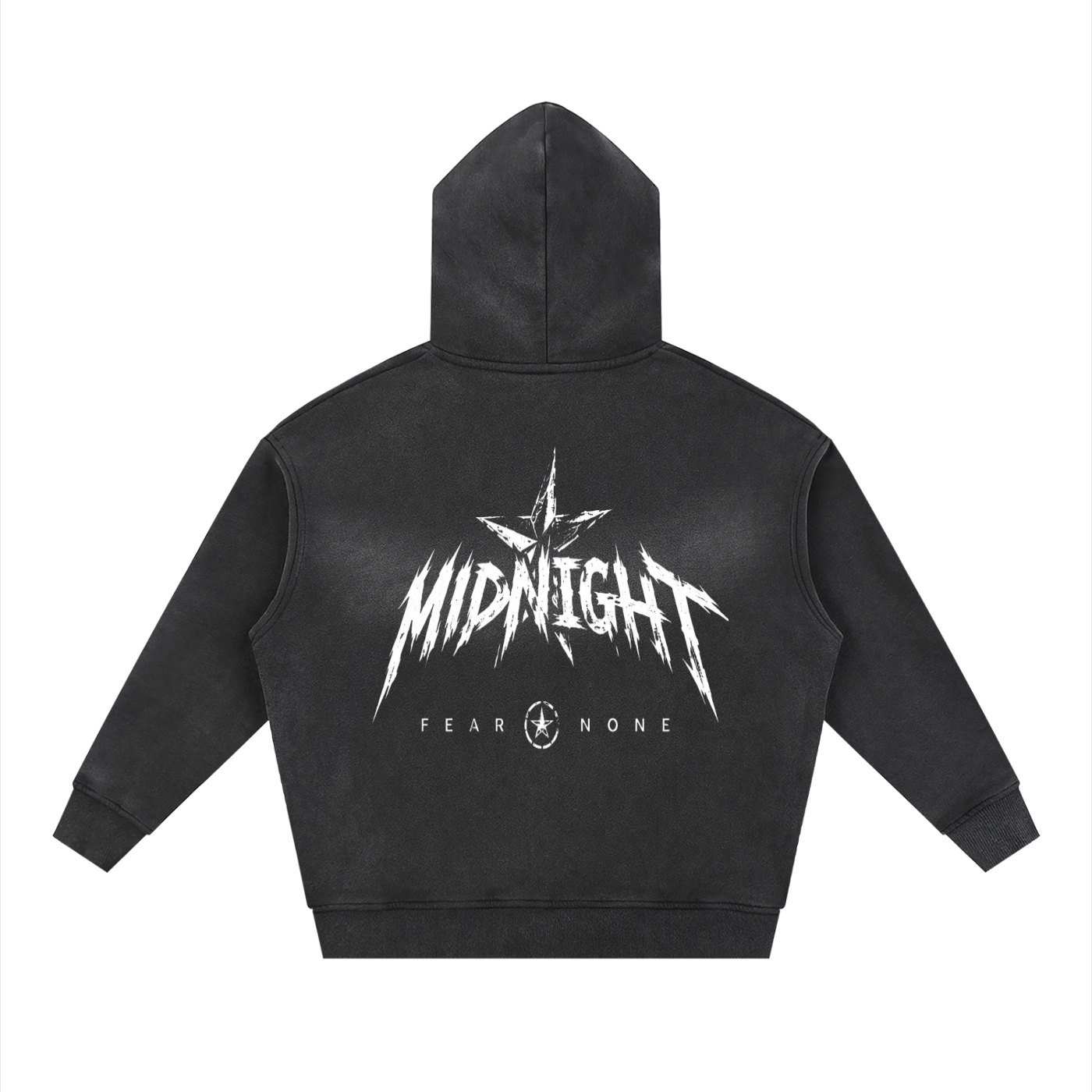 Sunfade Two-way Zipper Boxy Fleece Hoodie