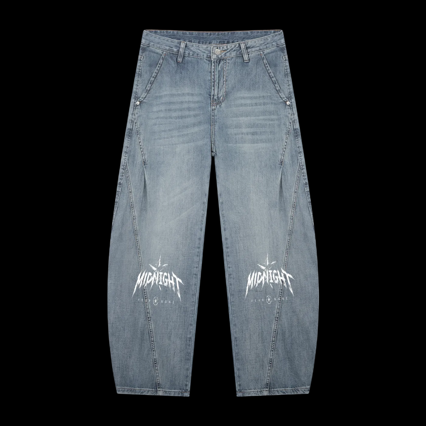 Men's Vintage Wash Barrel Leg Jeans