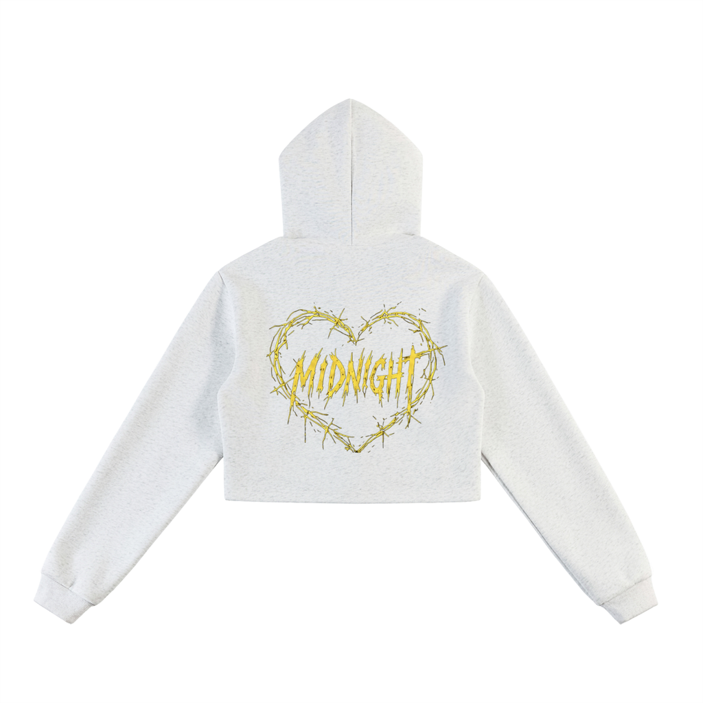 Essential Cropped Zip-Up Hoodie