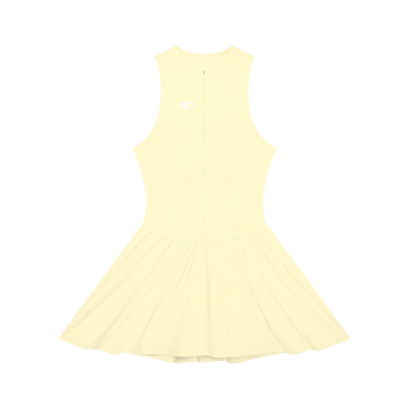Women’s Ruched Sleeveless Full-Zip Dress