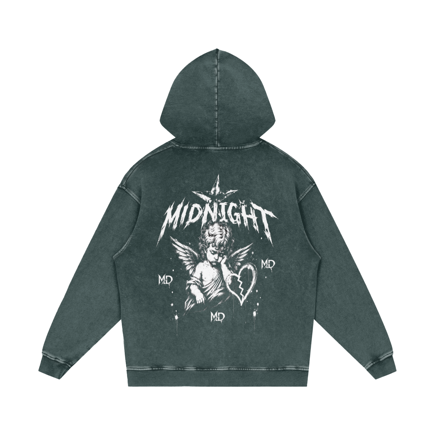 Snow Washed Loose Cotton Hoodie