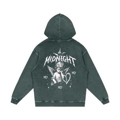 Snow Washed Loose Cotton Hoodie