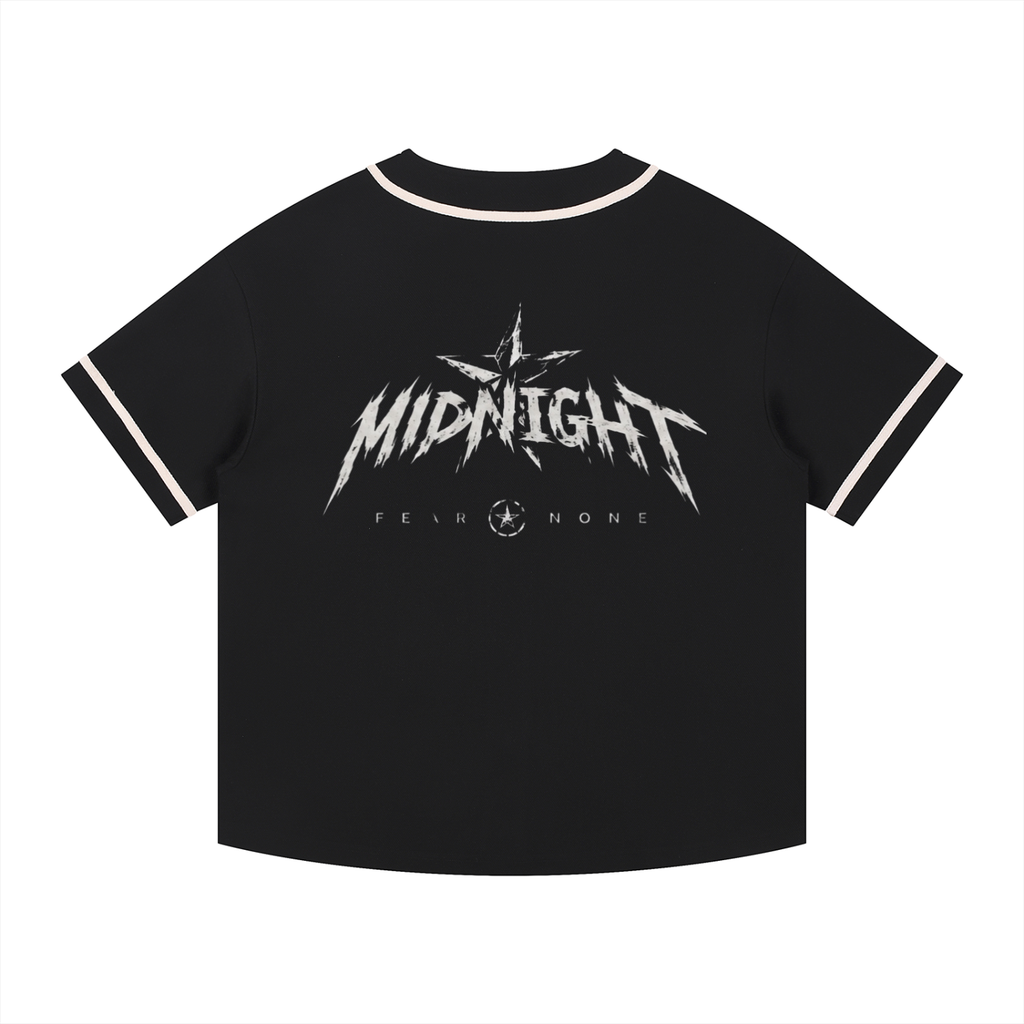 Contrast Piped Button-Up Jersey