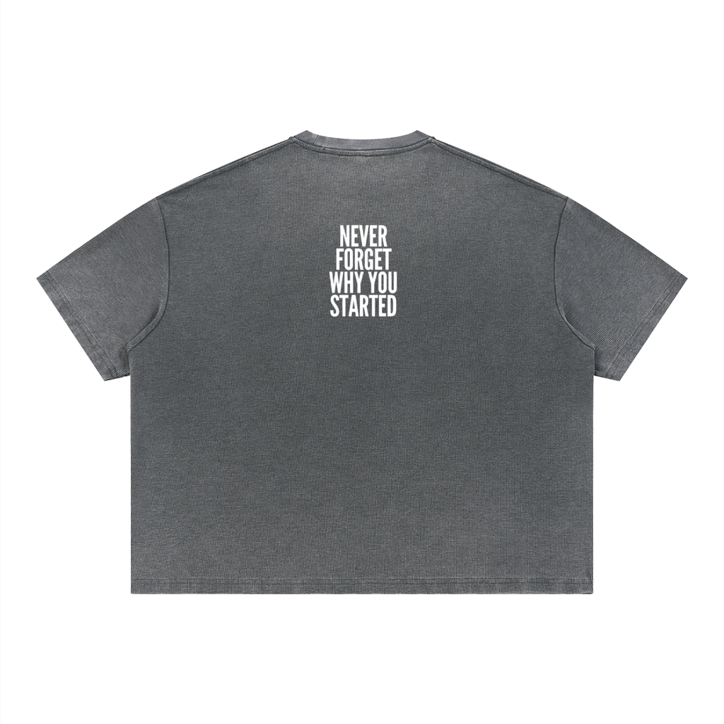 Unisex Vintage Wash Sunfade Boxy Waffle T-Shirt