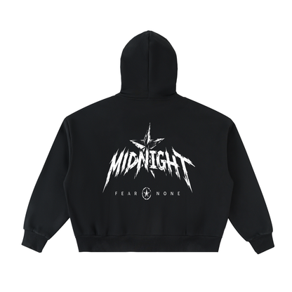 Fleeced Full-Zip Boxy Hoodie