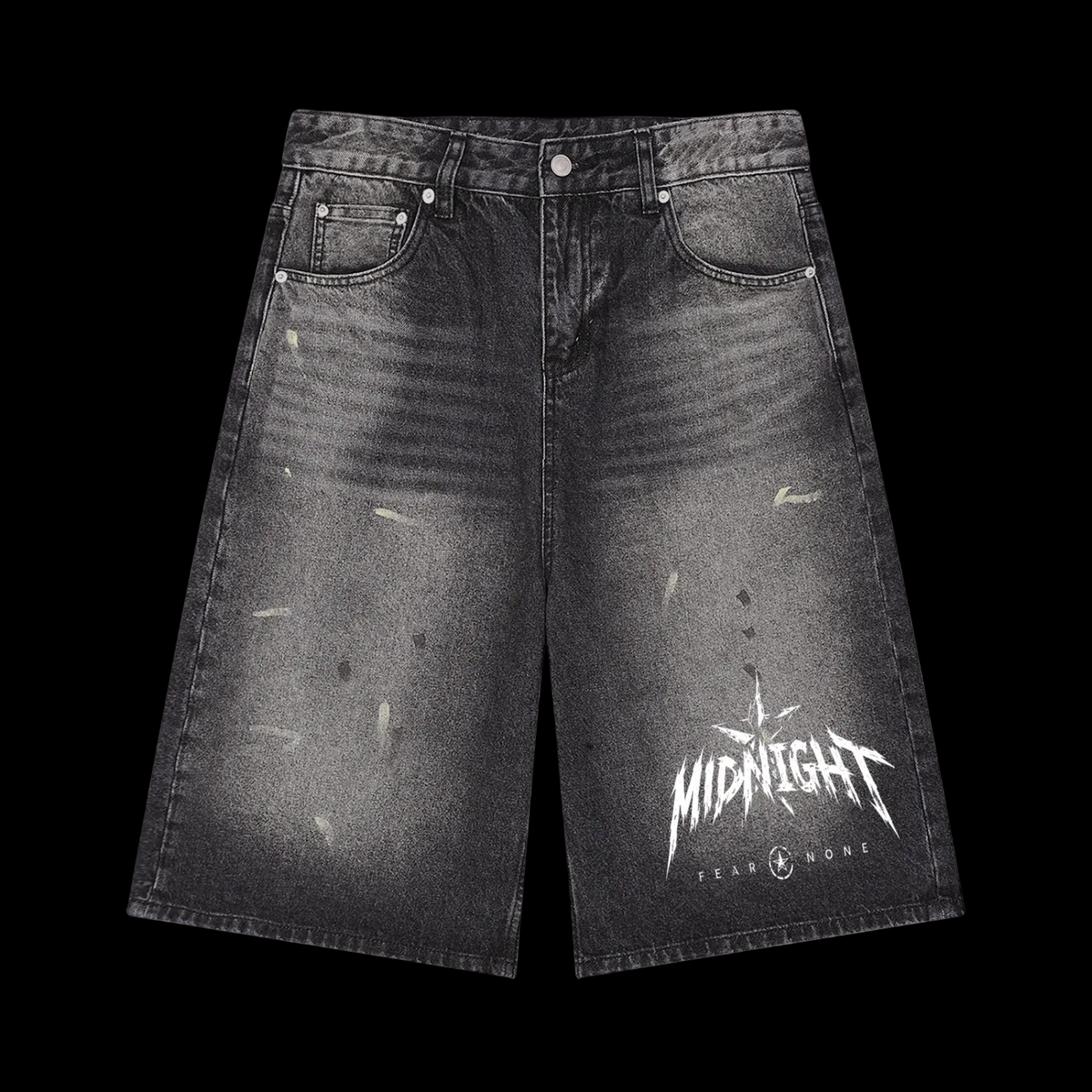 Men’s Vintage Wash Wide Leg Denim Shorts