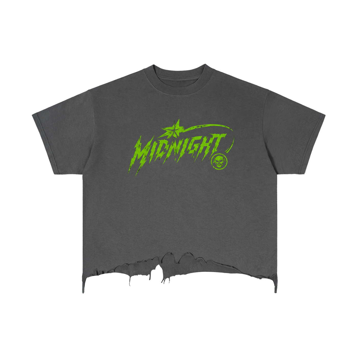 Vintage Wash Boxy Distressed Hem T-Shirt