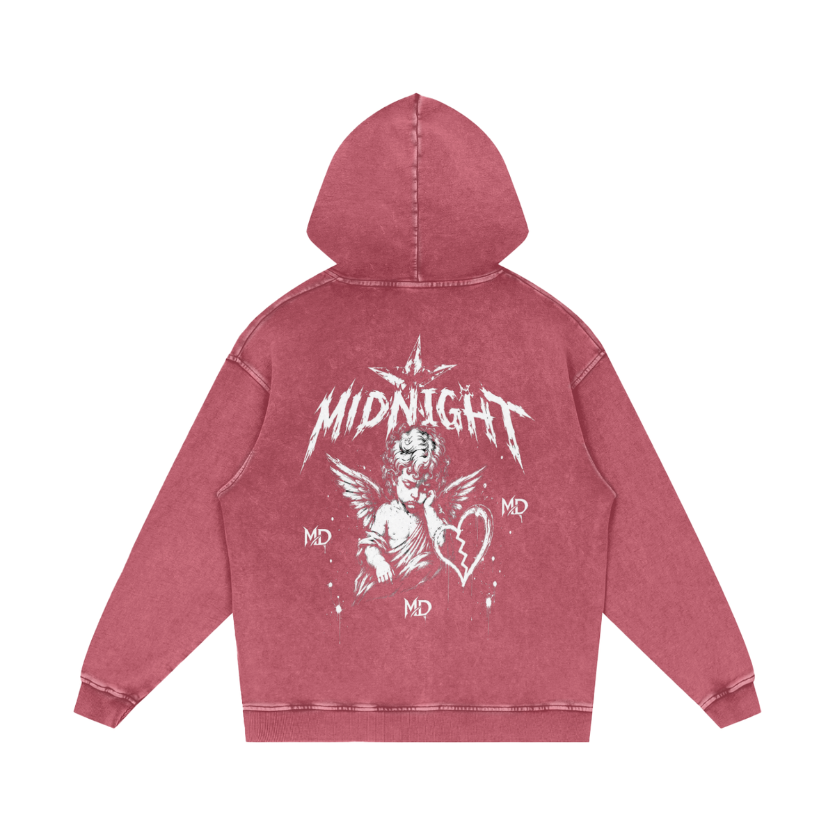 Snow Washed Loose Cotton Hoodie