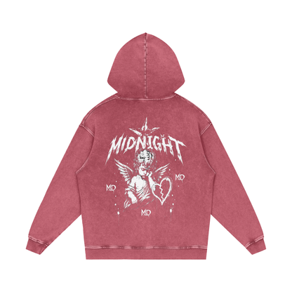 Snow Washed Loose Cotton Hoodie