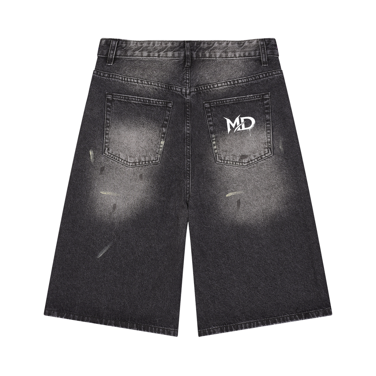 Men’s Vintage Wash Wide Leg Denim Shorts