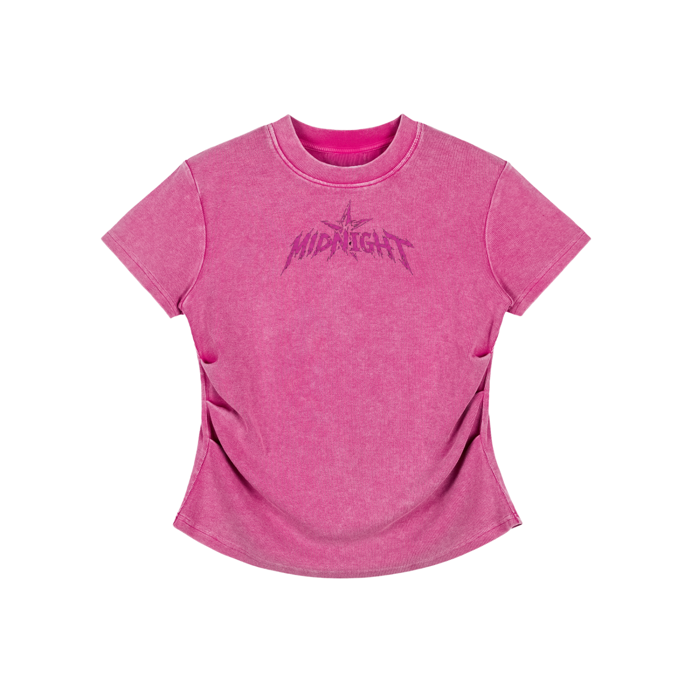 Vintage Washed Bodycon Cotton T-Shirt