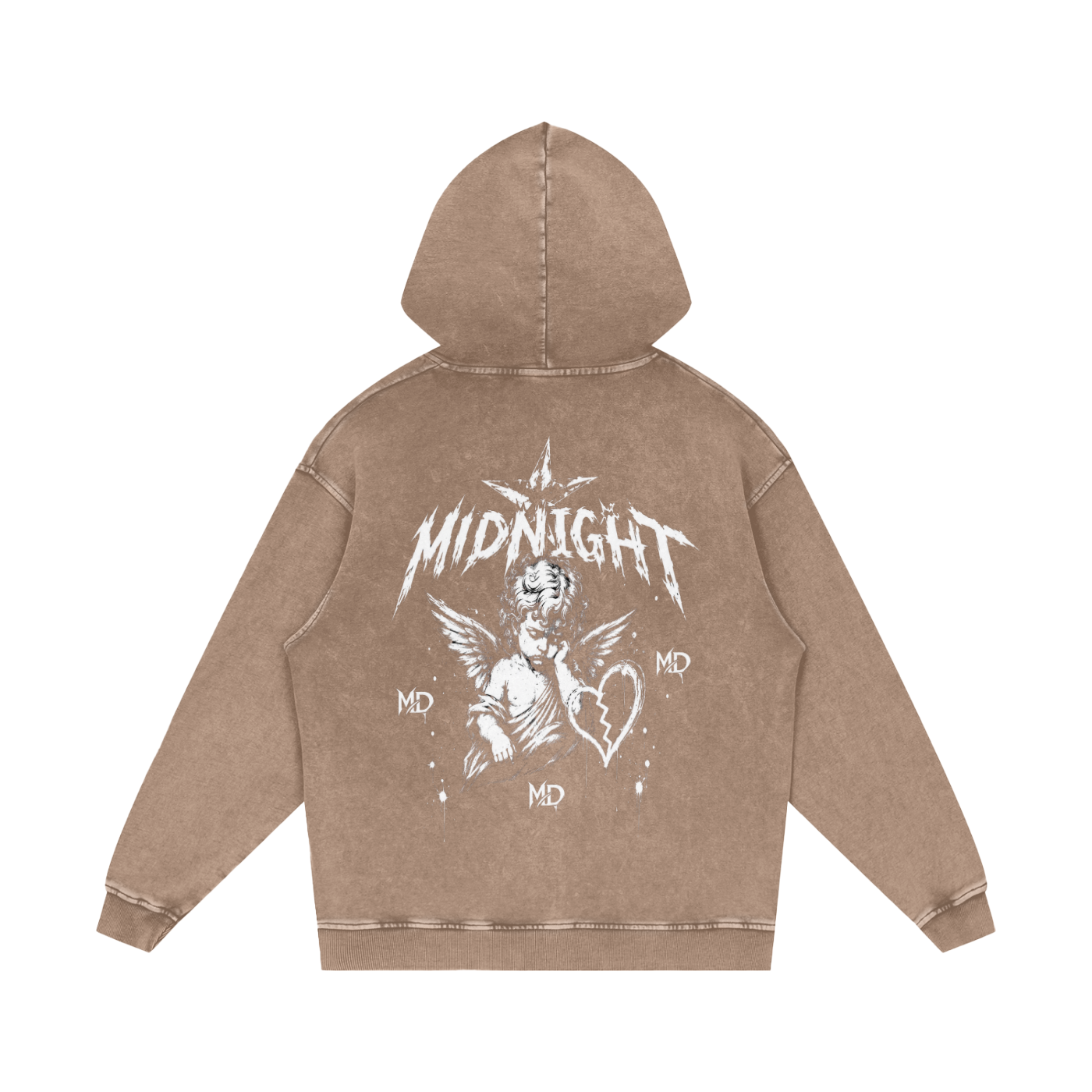 Snow Washed Loose Cotton Hoodie