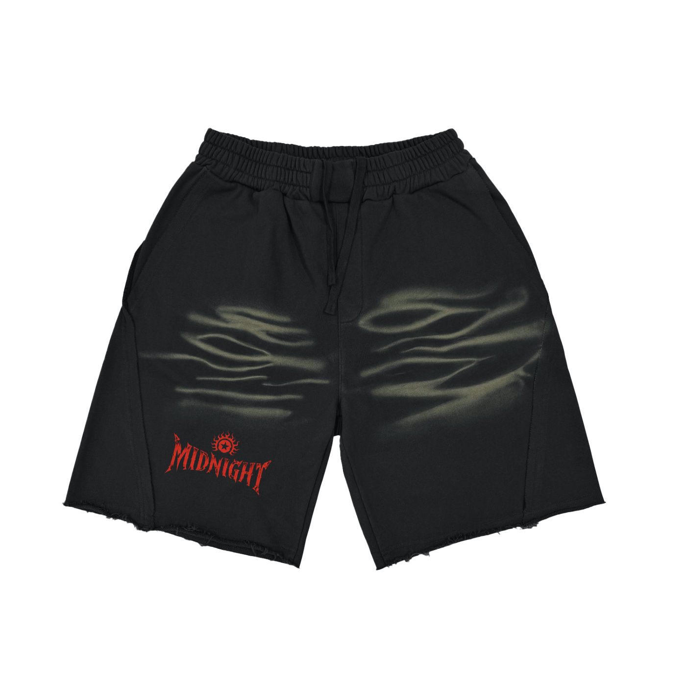 Vintage Washed Tiger Stripes Short Pants