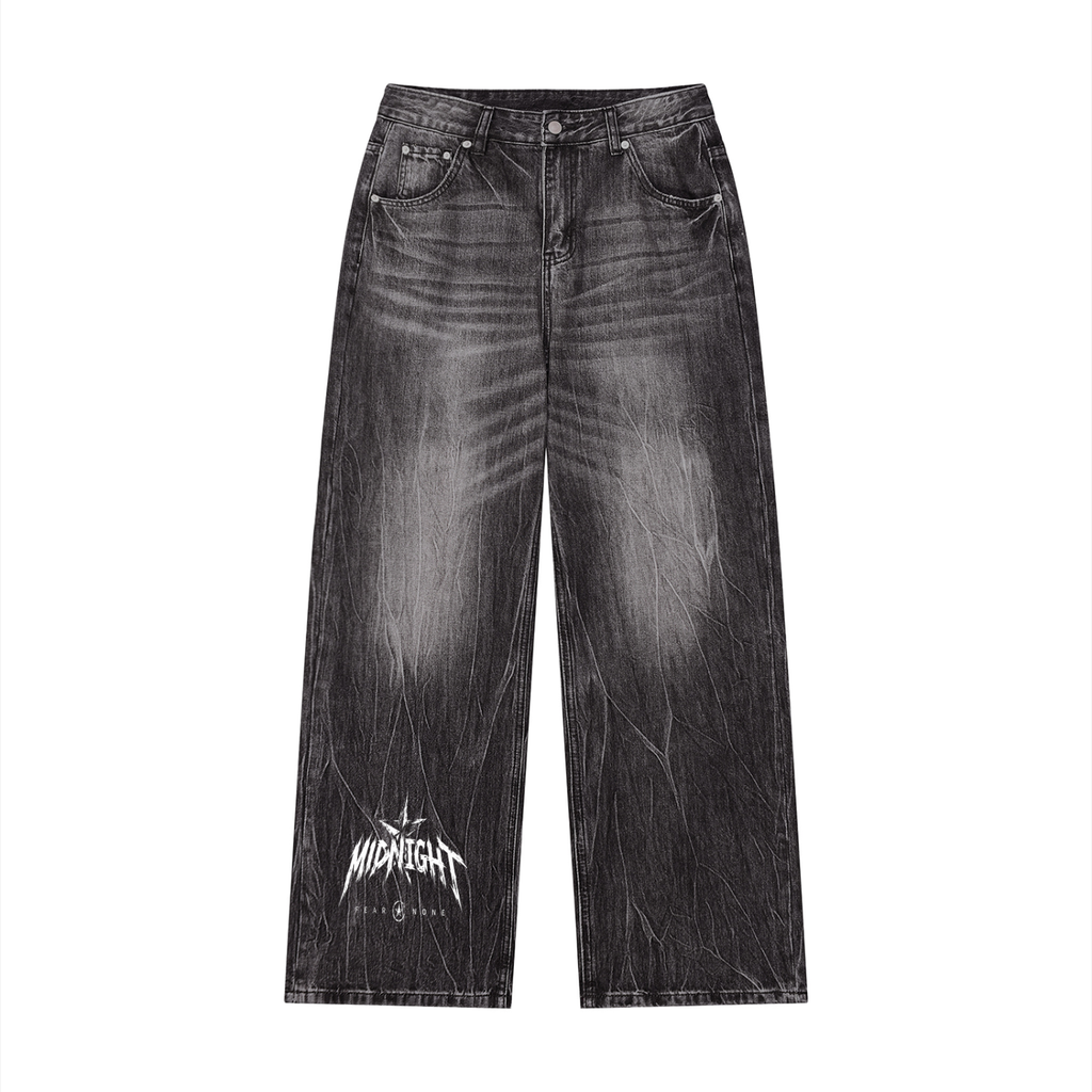 Men’s Vintage Wash Wide Leg Jeans