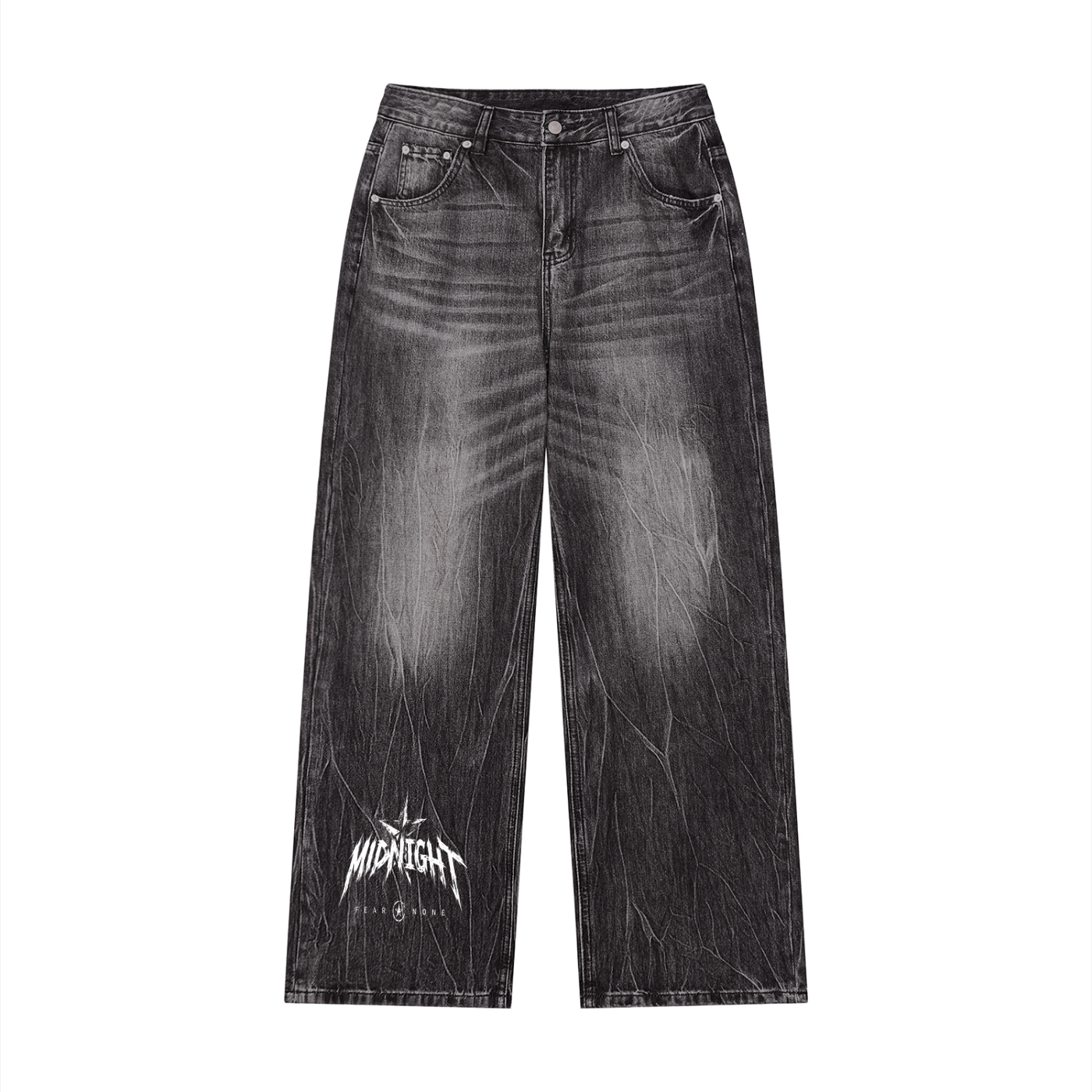 Men’s Vintage Wash Wide Leg Jeans