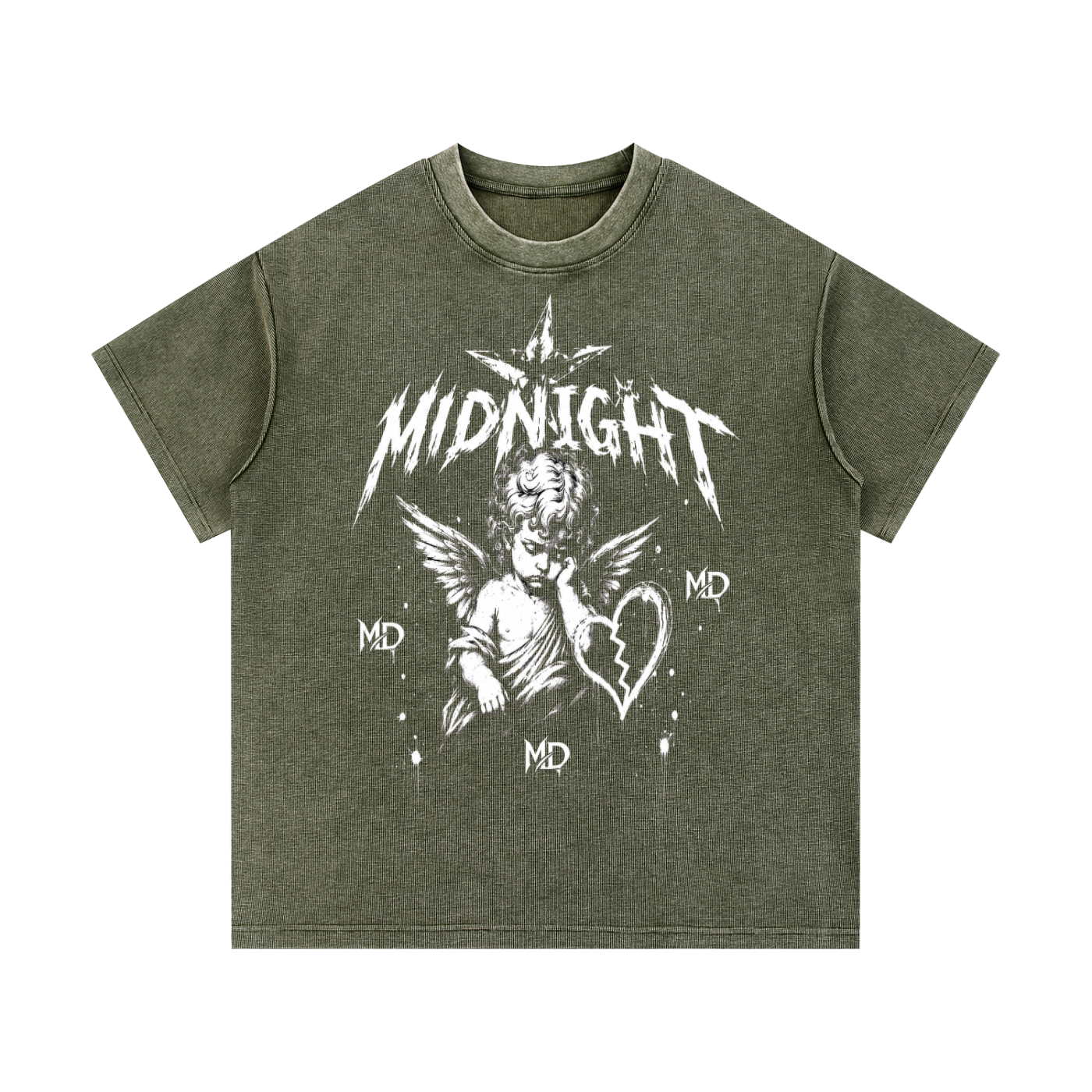 Mineral Wash Waffle Knit T-Shirt