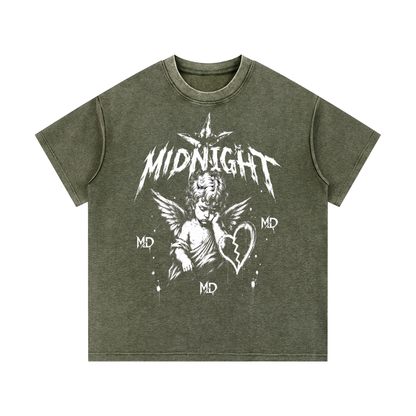 Mineral Wash Waffle Knit T-Shirt