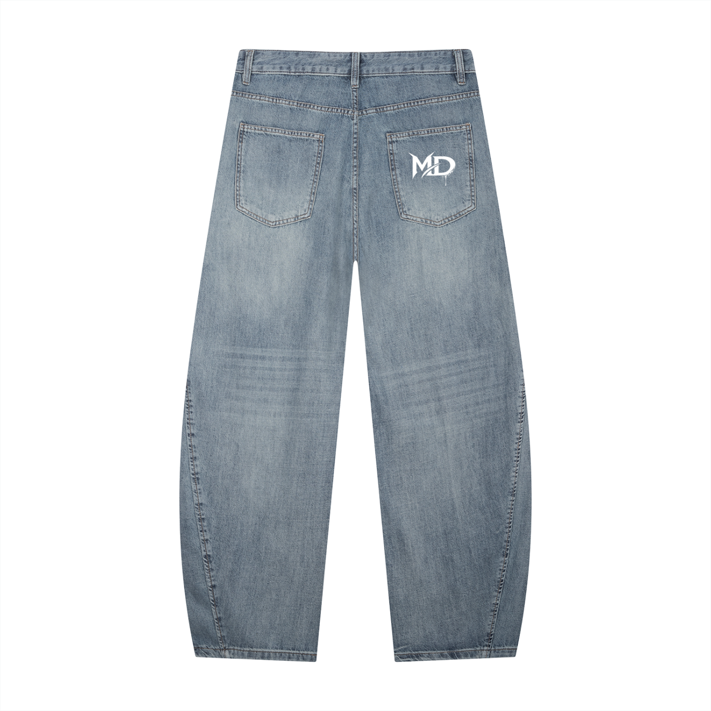 Men's Vintage Wash Barrel Leg Jeans