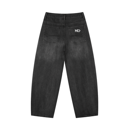 Men's Sunfade Vintage Wash Barrel Leg Jeans