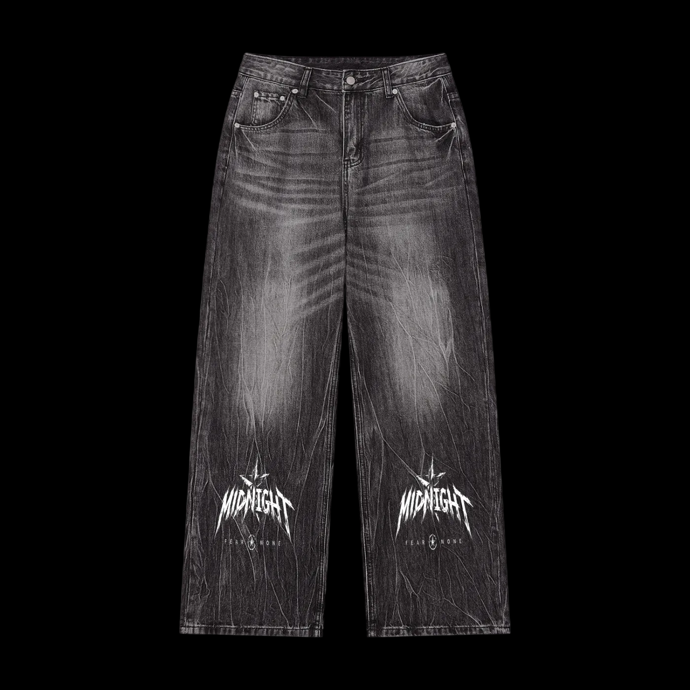Men’s Vintage Wash Wide Leg Jeans