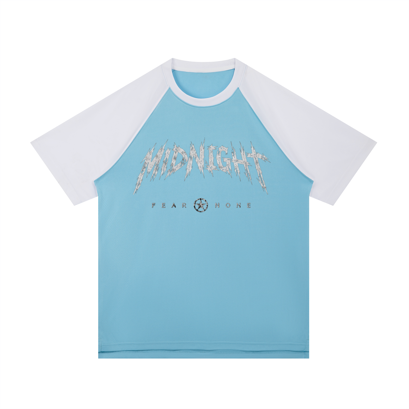 Contrast Raglan Sleeve Mesh T-Shirt