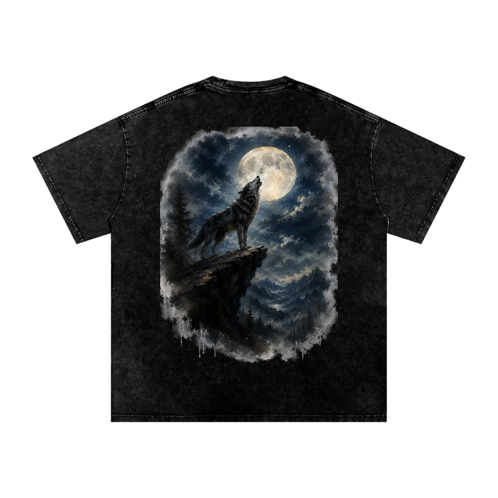 Snow Washed Oversized Cotton T-Shirt