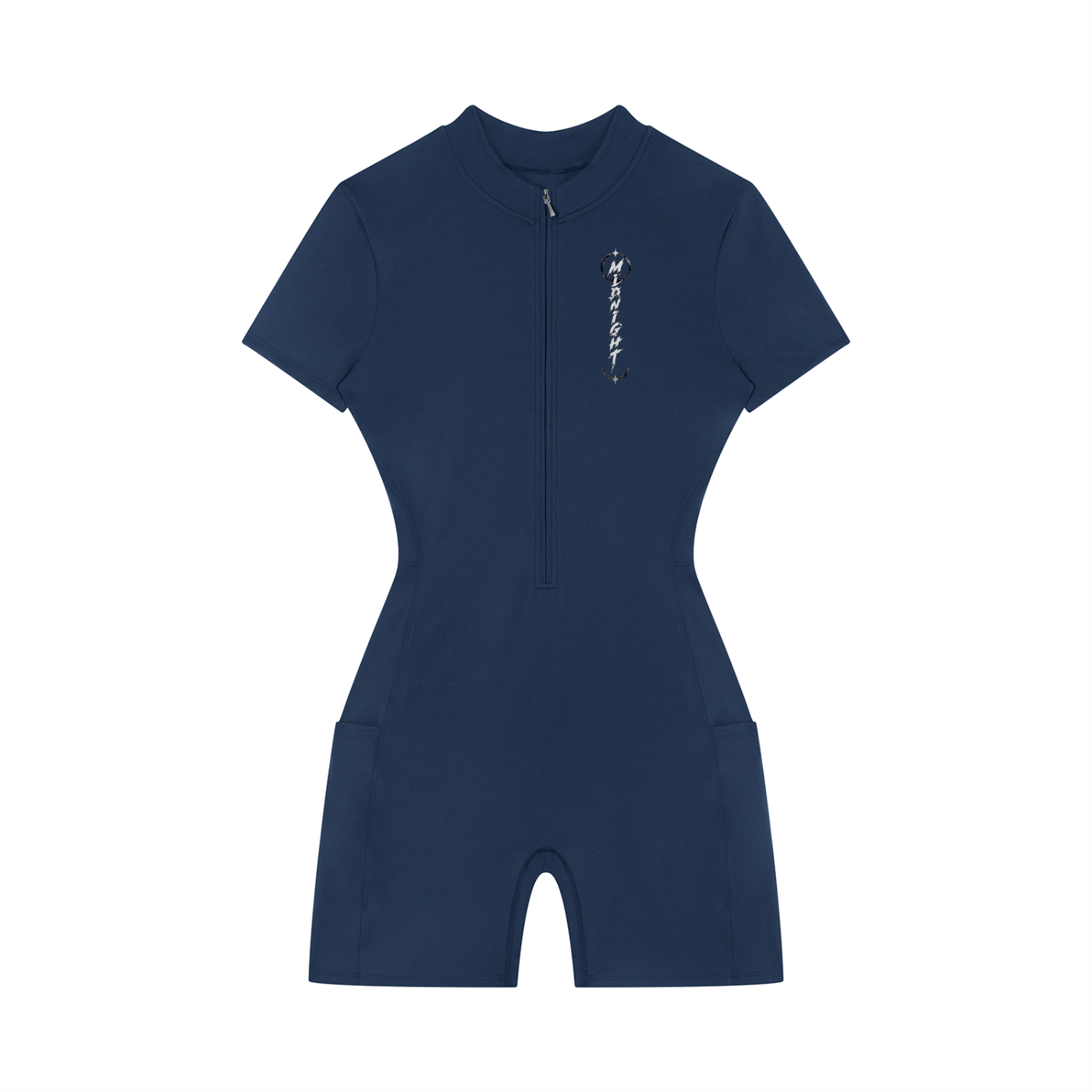 Women's Quarter-Zip Short Sleeve Romper