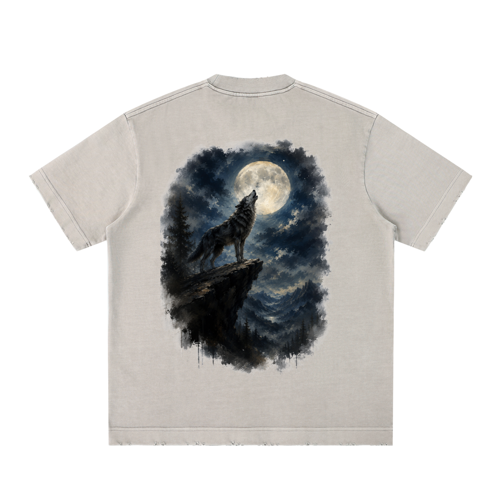 Heavyweight Vintage Washed Frayed T-Shirt
