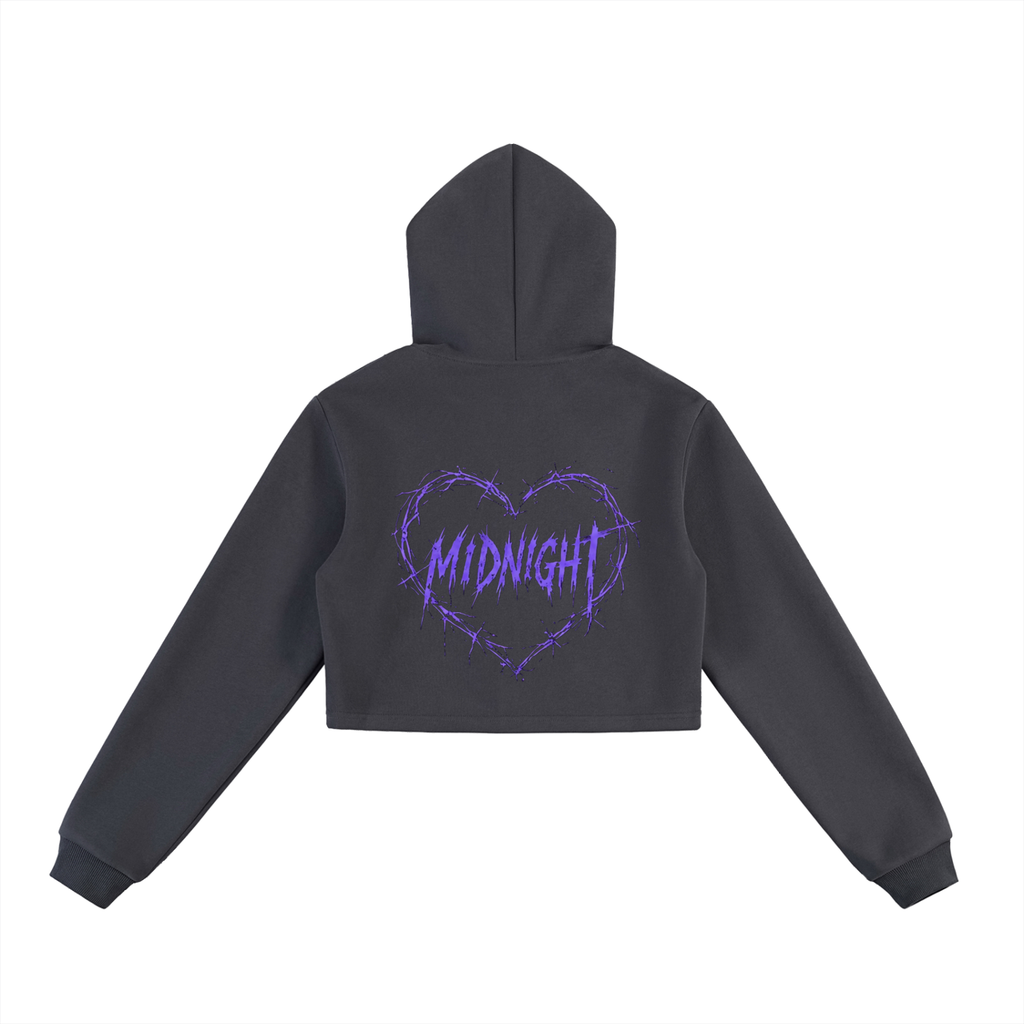 Essential Cropped Zip-Up Hoodie