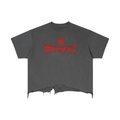 Vintage Wash Boxy Distressed Hem T-Shirt