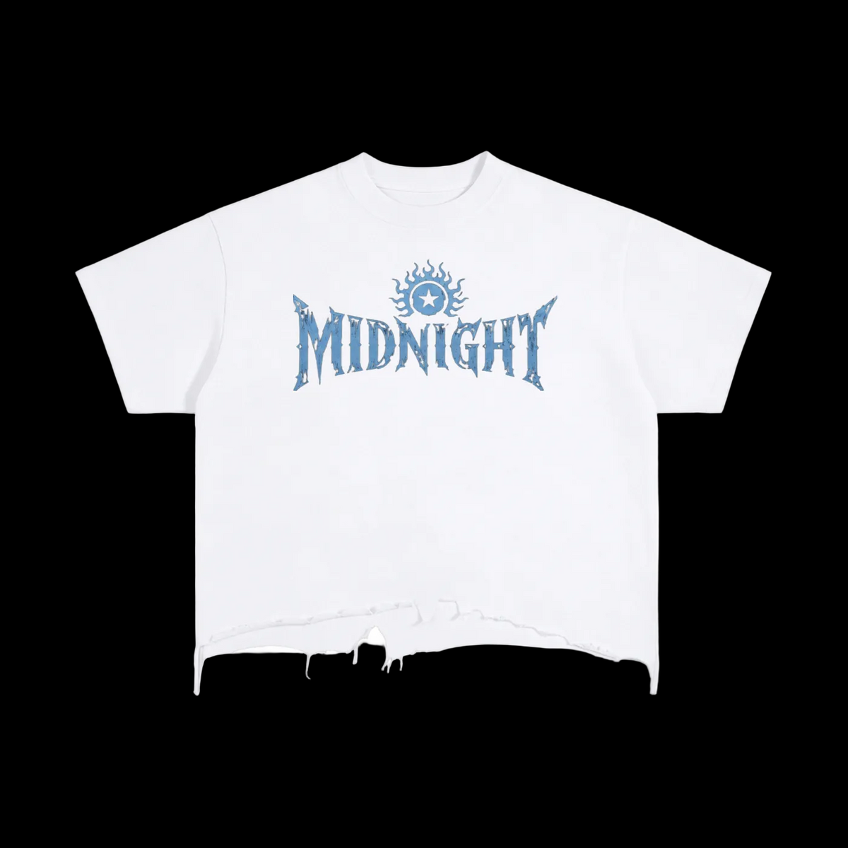 Vintage Wash Boxy Distressed Hem T-Shirt