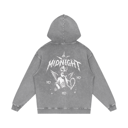 Snow Washed Loose Cotton Hoodie