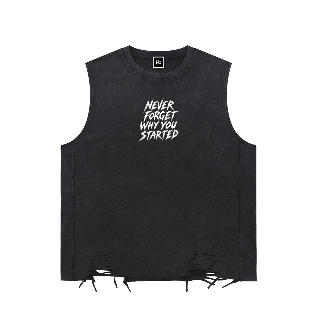 Snow Washed Raw-Hem Tank Top
