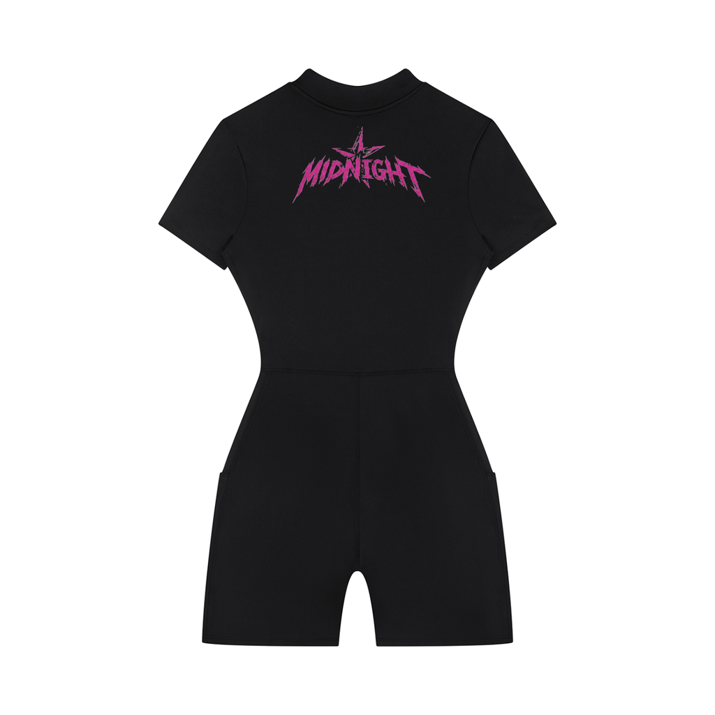 Women's Quarter-Zip Short Sleeve Romper