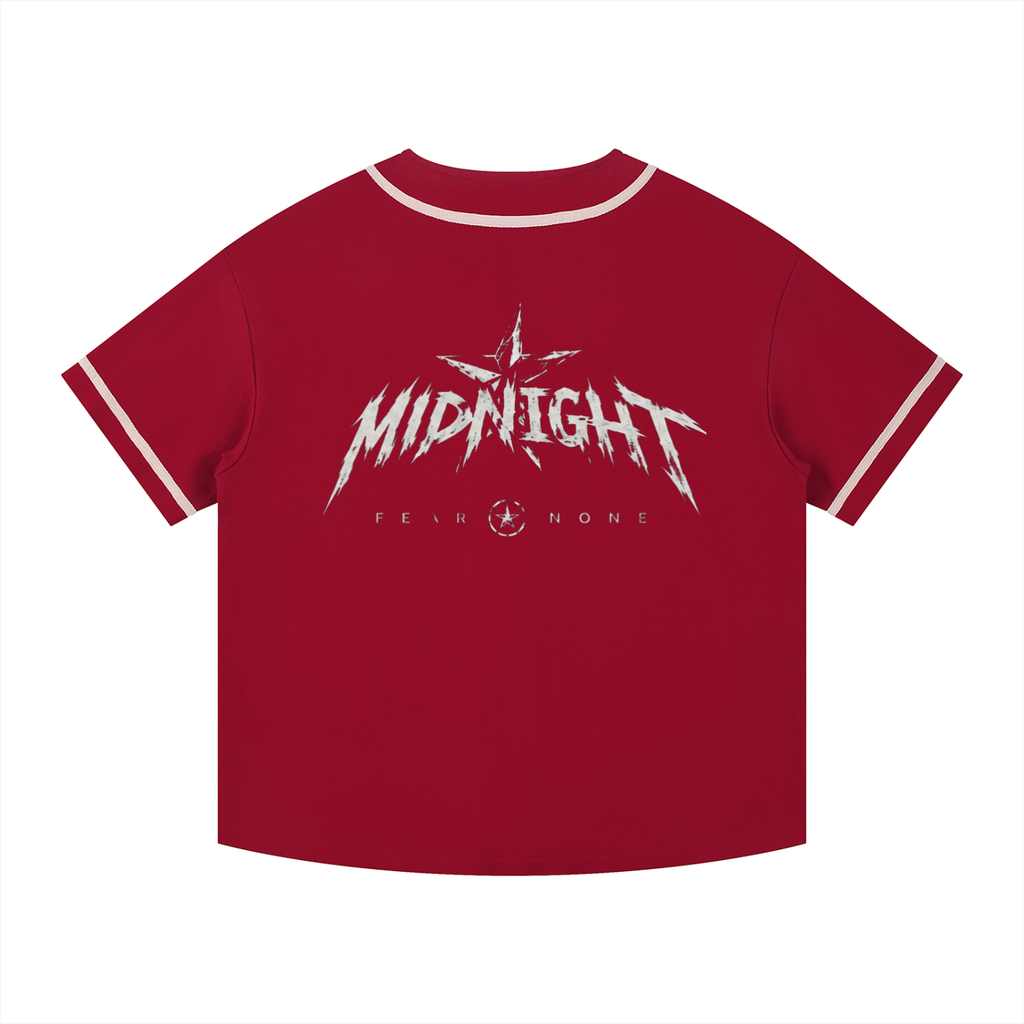 Contrast Piped Button-Up Jersey