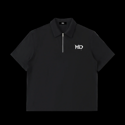 Half-Zip Cotton Polo Shirt