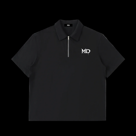 Half-Zip Cotton Polo Shirt