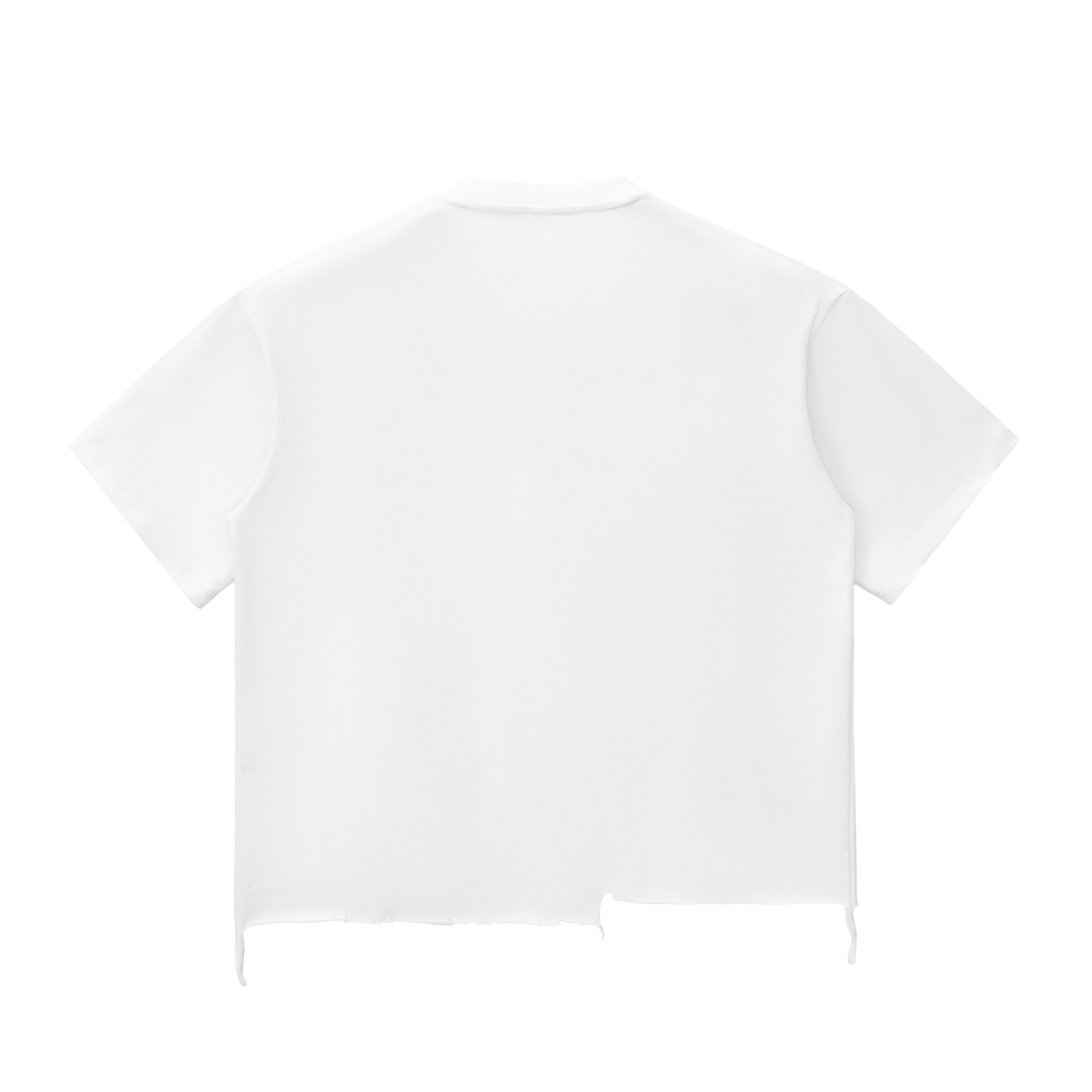 MIDNIGHT Snow Wash Raw-Hem Boxy T-shirt