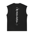 Spliced Panel Sleeveless Muscle T-Shirt