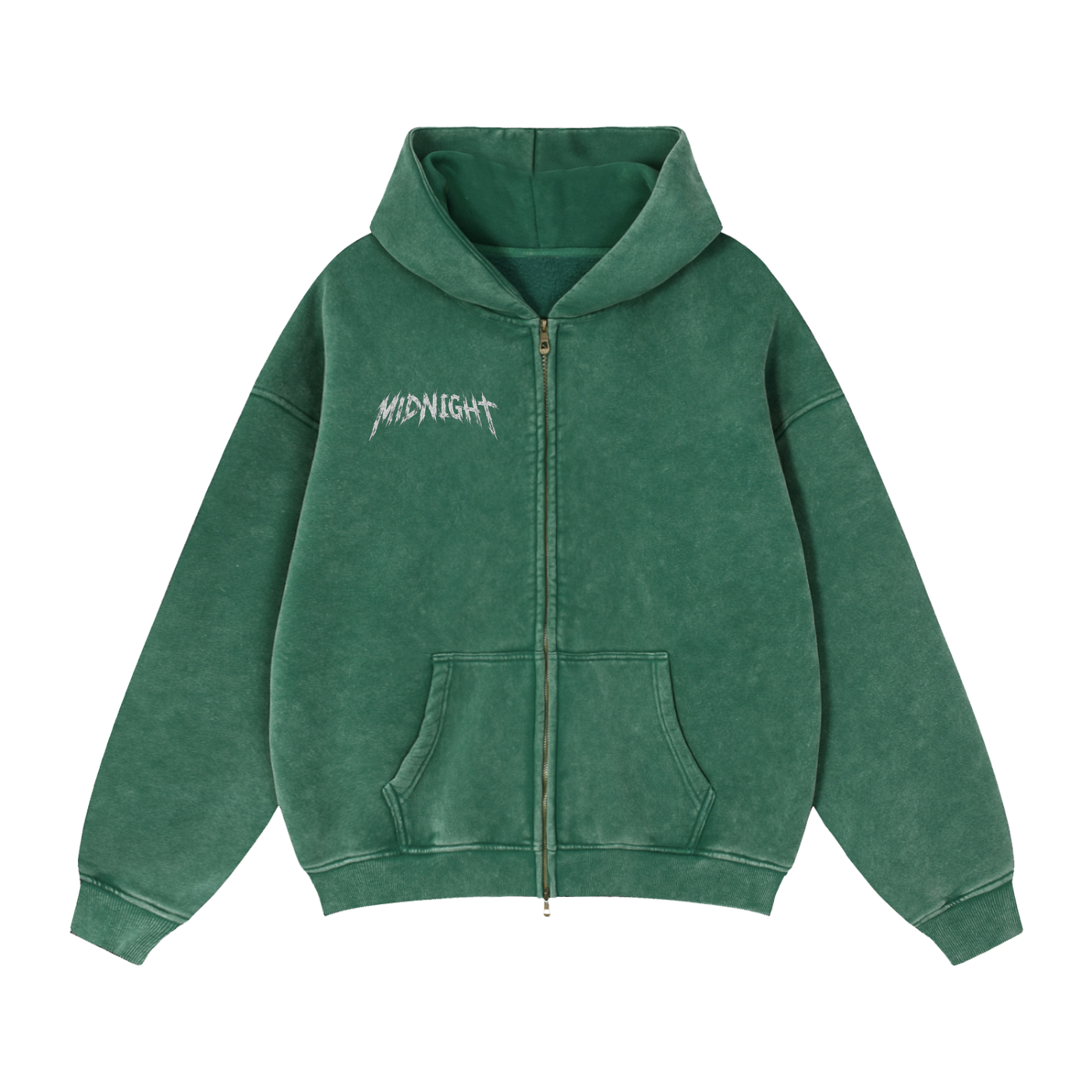 Zip-Through Boxy Fleece Hoodie