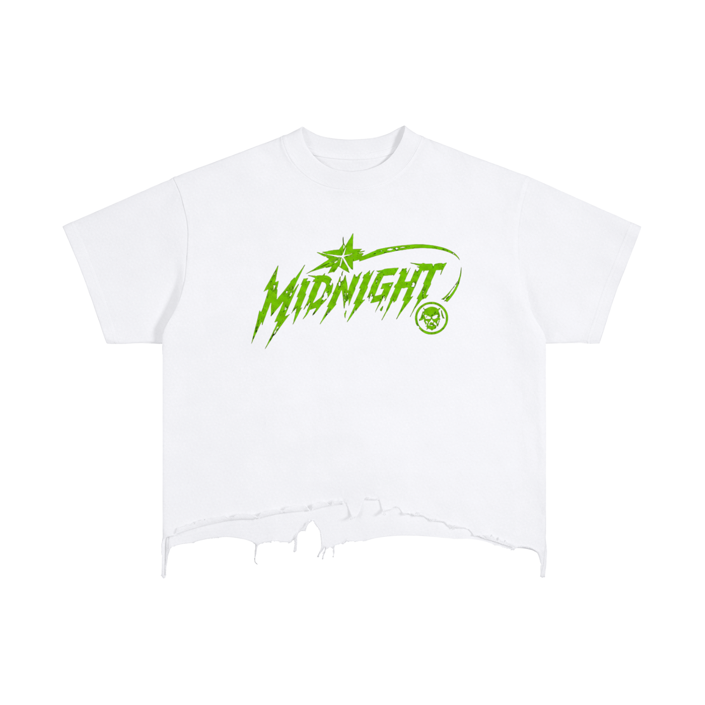 Vintage Wash Boxy Distressed Hem T-Shirt