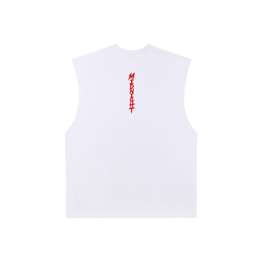 Raw Edge Cotton Tank Top