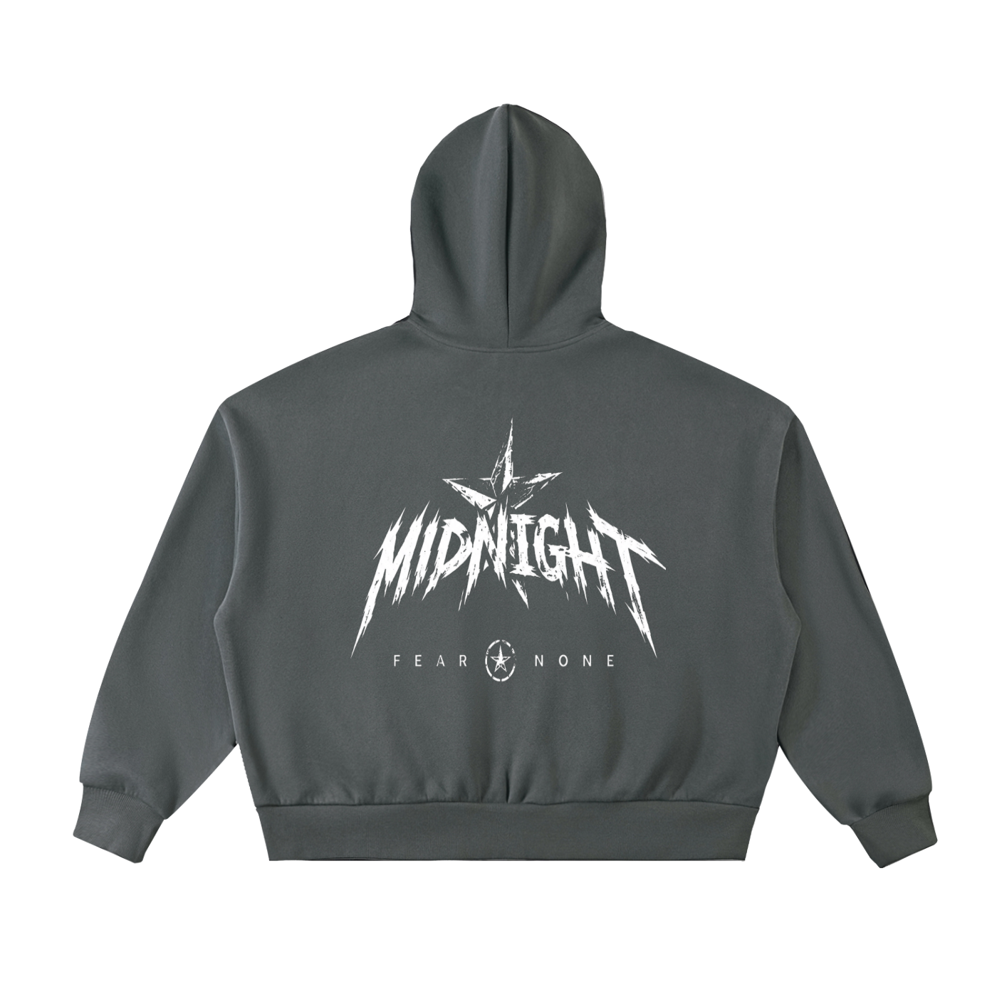 Fleeced Full-Zip Boxy Hoodie