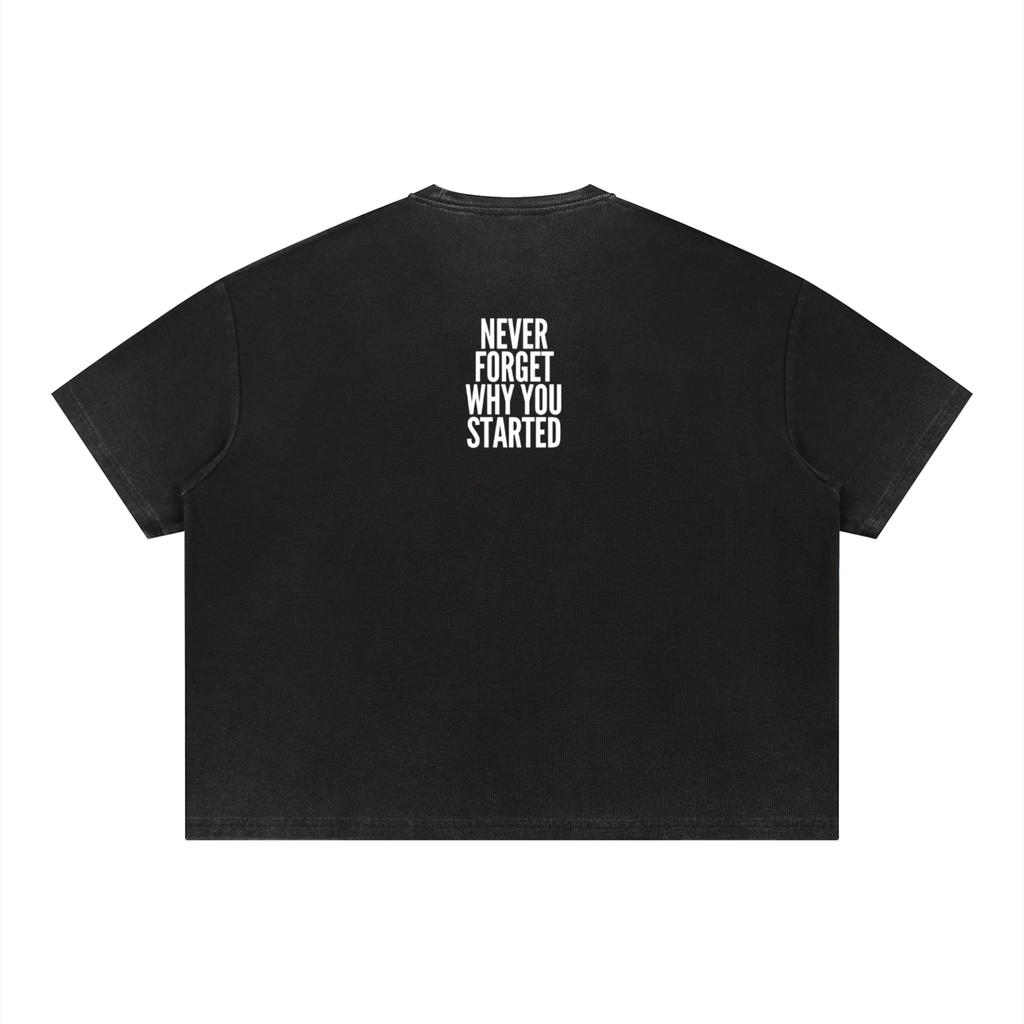 Unisex Vintage Wash Sunfade Boxy Waffle T-Shirt