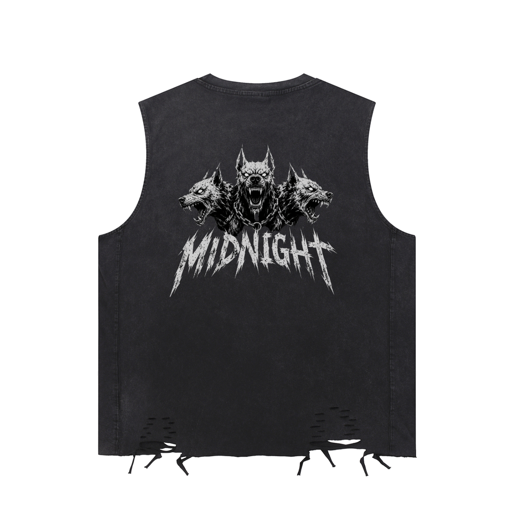 Snow Washed Raw-Hem Tank Top
